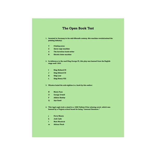 Cover art for The Open Book Test